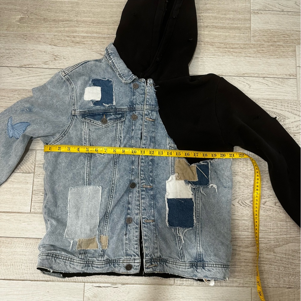 Denim Patchwork Jacket M - image 7